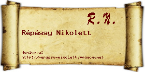 Répássy Nikolett névjegykártya