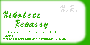 nikolett repassy business card